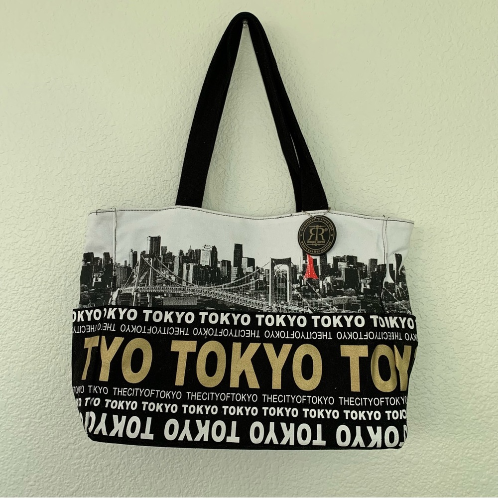 Robin Ruth Black and White Tokyo Tote Bag NWOT